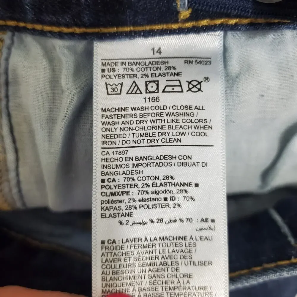 Old Navy | Relaxed Slim Adjustable Waist Boy's Dark Denim Jeans